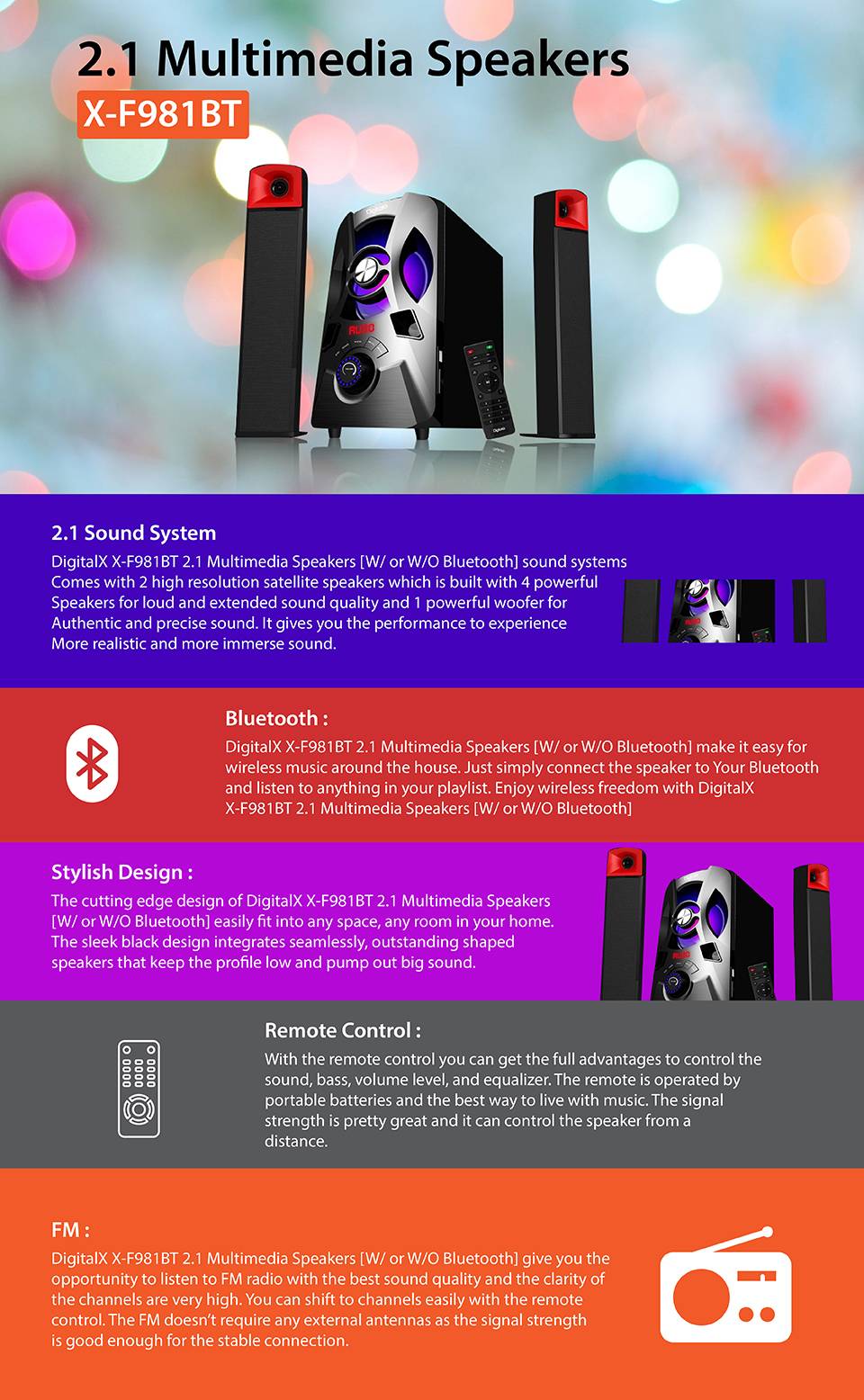 DigitalX X-F981BT speaker DigitalX X-F981BT speaker